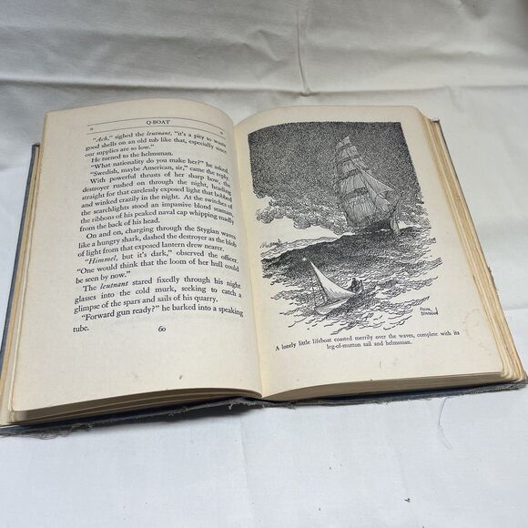 Q-Boat 1943 First Edition book by Frank W. Mason Illustrated byFrank Beaudouin - Picture 10 of 12
